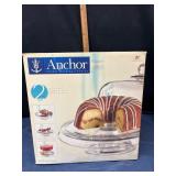 Anchor Hocking Glass Cake Dome Set