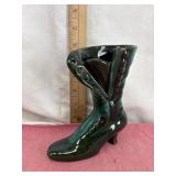 Green Ceramic Boot Vase
