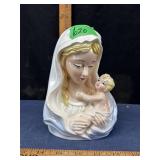 1960's Relpo Ceramic Madonna and Child Planter -
