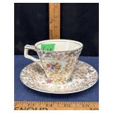 1940's Old English Sampler Gold-Chinz & Floral