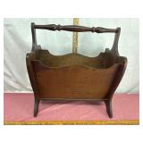 Wooden Magazine Rack With Handle