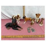 Seven Dog Figurines