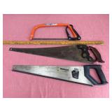 Three Assorted Hand Saws