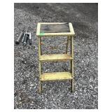 Metal Three-Step Ladder