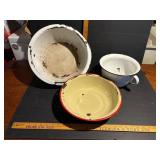 Three Enamelware Pieces
