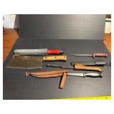 Knife and Cleaver Set With Tote