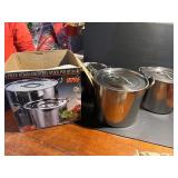 4-Piece Stainless Steel Stock Pots