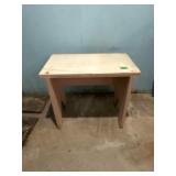 Wooden Table with Pink Finish