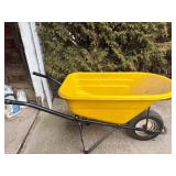 Yellow Single-Wheel Wheelbarrow