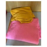 Pink and Yellow Blankets Set