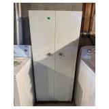 White Metal Storage Cabinet