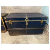 Blue Trunk with Brass Accents