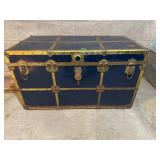 Blue Trunk With Brass Hardware