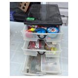 Plastic Storage With Fishing Contents