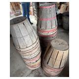 Stack of Wooden Bushel Baskets