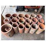 Terracotta Cylindrical Pipe Sections