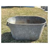Galvanized Metal Tub with Handles