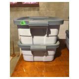 Two Stackable Storage Totes