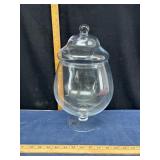 Clear Lidded Glass Apothecary Jar