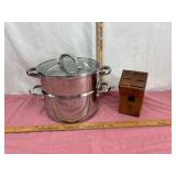 Stainless Steel Cookware & Knife Block
