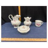 Floral Porcelain vanity Set