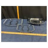 Metal serving casserole cradles, or trivets
