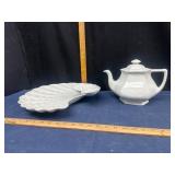 Adams Ironstone Teapot and serving dish