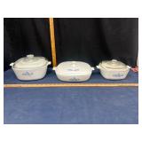 CorningWare Blue Floral Bakeware