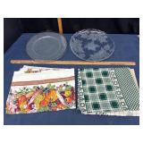 Linens and Glass Plates