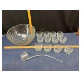 Glass Punch Bowl Set