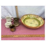 Pottery With Floral Bowl