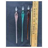 Four Calligraphy Pens (Three are Glass Dip Pens)