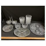 Glass serving bowls & platters
