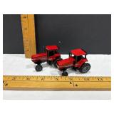 Red Toy Tractors with Rubber Tires