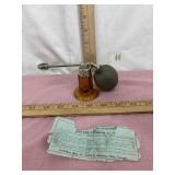 Antique Apothecary Amber Glass DeVilbiss Atomizer