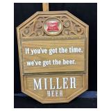 Miller High Life plastic sign