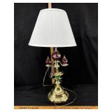 Metal & glass table lamp