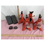 Axle stands & wheel blocks