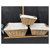 3 Baskets with handles