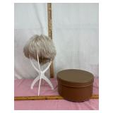 Blonde Wig with Stand and Box