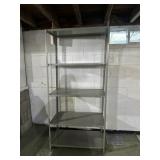 Metal storage shelves