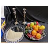 Metal lot & artificial fruit