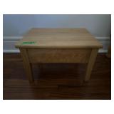 Small wood storage stool