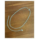Sterling silver necklace and bracelet set,