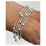 Sterling silver bracelet, 7' long