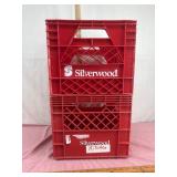 Red Silverwood Milk Crates