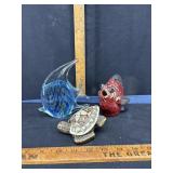 Fish decor/ paperweight & turtle trinket box