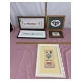 Miscellaneous framed wall art