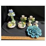 Glass flower decor