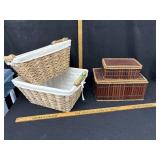 Assorted storage baskets